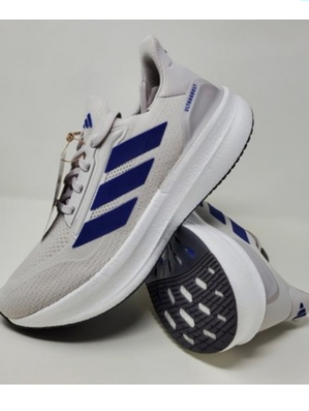 New adidas Ultraboost 5X Running Shoes Grey One Blue JS3516 Men's Size 12